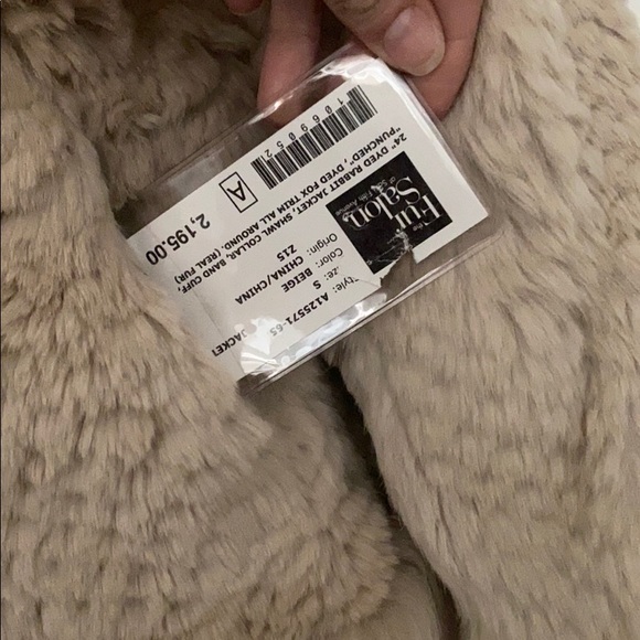 NWT SaksFifthAvenue Rabbit/Fox Fur Coat S/M - Picture 4 of 6